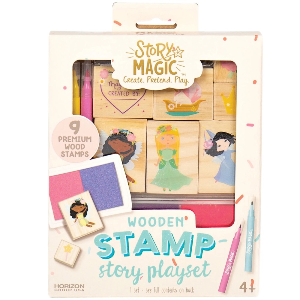 🆕 Wooden Stamp Story Playset